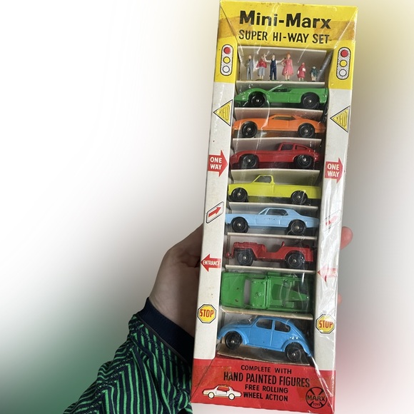 Vtg Mini-Marx Die-Cast Cars SUPER HI-WAY SET. - Picture 4 of 4